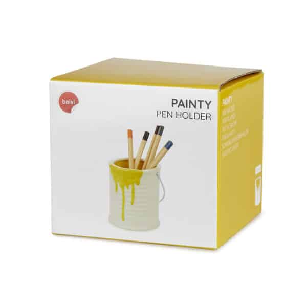 Yellow Paint Stationary Holder Box