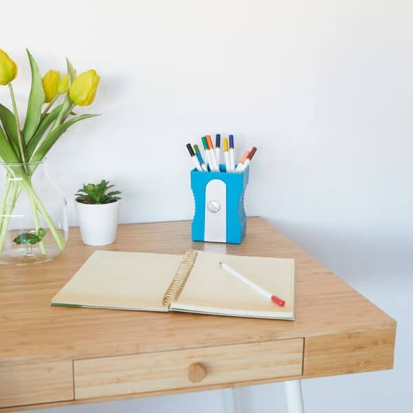 Blue Sharpener Stationary Desk tidies