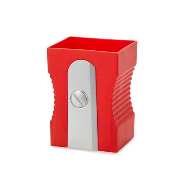 Red Sharpener Stationary Holder Tub