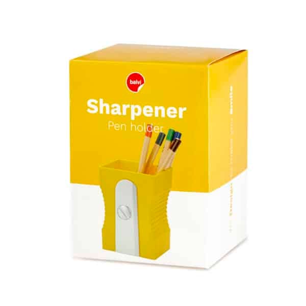 Yellow Sharpener Stationary Holder Box