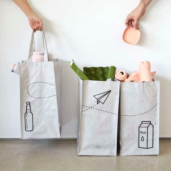 grey recycling bag for kitchen