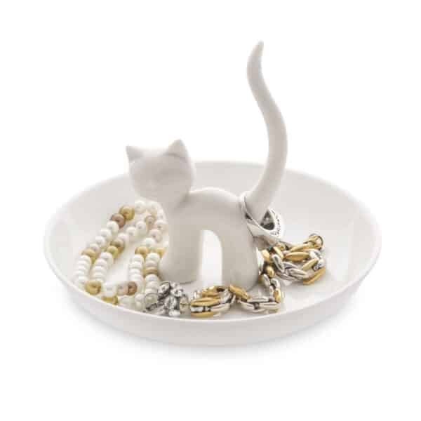 White Cat Jewellery Holder