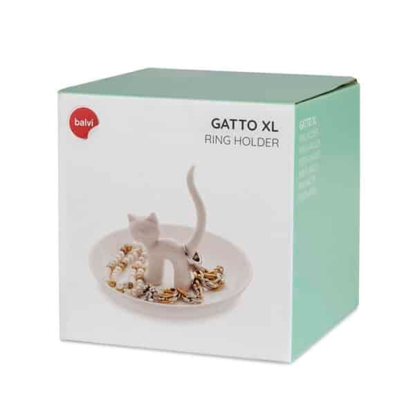 White Cat Jewellery Holder Box