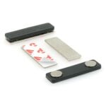 magnetic badge id holders metal self-adhesive back (pack of 10)