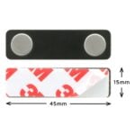 magnetic badge id holders metal self-adhesive back (pack of 10)
