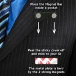 magnetic badge id holders metal self-adhesive back (pack of 10)