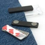 magnetic badge id holders metal self-adhesive back (pack of 10)