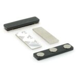 magnetic badge name plate acrylic holder set (pack of 10)