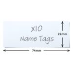 magnetic badge name plate acrylic holder set (pack of 10)