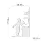 Black Metal Le Chef Kitchen Silhouette Bookend
