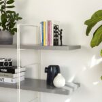 Library Silhouette Bookend Shelves Female Book Stopper (Black Metal)