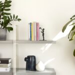 Library Silhouette Bookend Shelves Female Book Stopper (Black Metal)