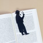 sherlock holmes silhouette bookmark (black durable nylon)