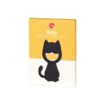 cat-shaped bottle opener – katy magnetic (black durable pvc & metal)