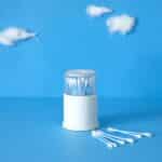 pop-up cotton bud dispenser (easy-to-use abs plastic storage solution)