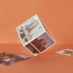 rotating photo frame/holder cube (10cm multi display kube)