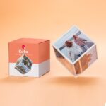 rotating photo frame/holder cube (10cm multi display kube)