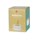 ballerina jewellery box (white & gold storage jar with dancer figurine lid)