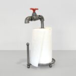 pipeline kitchen towel tissue holder (industrial iron pipe tap design)