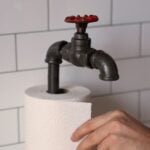 pipeline kitchen towel tissue holder (industrial iron pipe tap design)