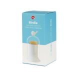 birdie toothpick holder & cotton buds dispenser (white abs plastic)