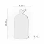 birdie toothpick holder & cotton buds dispenser (white abs plastic)
