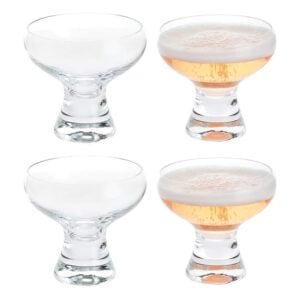 Dartington Crystal Coupe Glasses, Champagne, Prosecco, Wine (Set of 4)