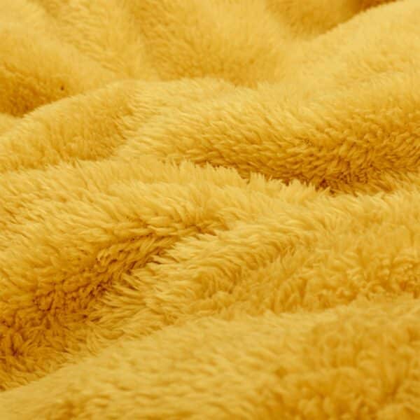 Snug-Rug Sherpa Throw Blanket Mustard