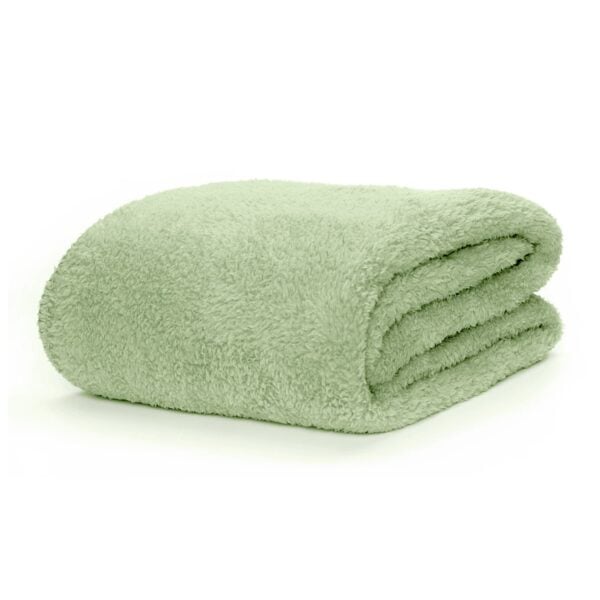 Snug-Rug Sherpa Throw Blanket Sage Green