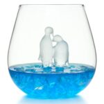 Penguins in a Stemless Glass Tumbler (600ml) Bar Bespoke