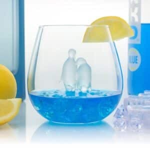 Penguins in a Stemless Glass Tumbler (600ml) Bar Bespoke