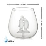 Penguins in a Stemless Glass Tumbler (600ml) Bar Bespoke