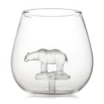 Polar Bear in a Stemless Glass Tumbler (600ml) Bar Bespoke
