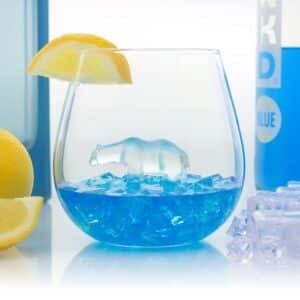 Polar Bear in a Stemless Glass Tumbler (600ml) Bar Bespoke