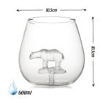 Polar Bear in a Stemless Glass Tumbler (600ml) Bar Bespoke