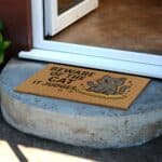 “Beware of the Cat” Coir Doormat – Indoor/Outdoor Humour for Your Doorstep