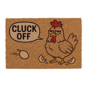 “Cluck Off” Chicken Coir Doormat – Indoor/Outdoor Humour for Your Doorstep