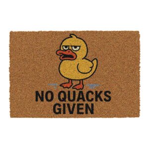 “No Quacks Given” Duck Coir Doormat – Indoor/Outdoor Humour for Your Doorstep