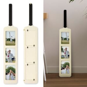 Wooden Cricket Bat Photo Frame, 3 x 6×4″ Photos (82 × 14 cm)