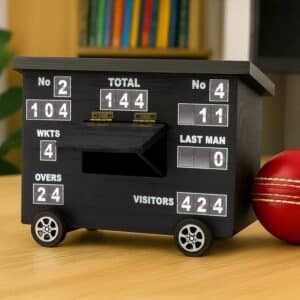Cricket Scoreboard Desk Tidy/Organiser – Wooden Storage Box