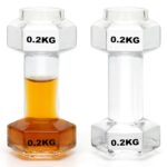 Dumbbell Shot Glasses – Novelty Glassware (60 ml) Pack of 2