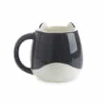 Cat Mug Ceramic Kitty-Head Cup – by Balvi (400 ml) Black/White