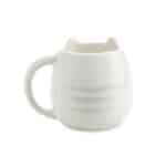 Cat Mug Ceramic Kitty-Head Drinks Cup – by Balvi (400 ml) White