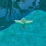 Pool Thermometer Boat – Turquoise Floating Origami Design
