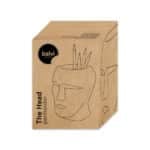 Head Cement Pen Holder Desk Tidy Organiser – by Balvi (Grey)