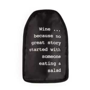 Story Wine Cooler Nylon Bottle Sleeve Chiller – by Balvi (Black)