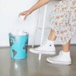 Globe Wastebasket Tin World Map Bin – by Balvi (Turquoise)