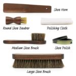 Wooden Boot/Shoe Polish Care Kit Box with Rest and Accessories