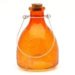 Orange Glass Wasp Trap Catcher – Ribbed “Honey Pot” Design