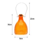 Orange Glass Wasp Trap Catcher – Ribbed “Honey Pot” Design